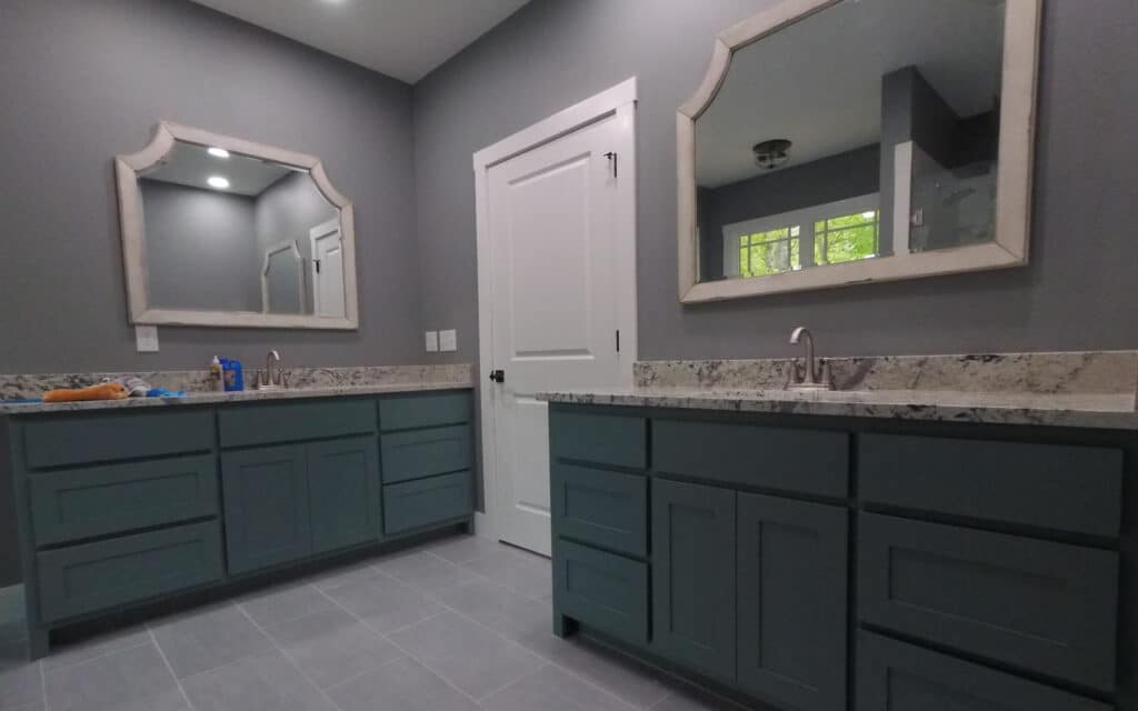 Custom Bathroom Cabinets Built by Flint Creek Woodworks